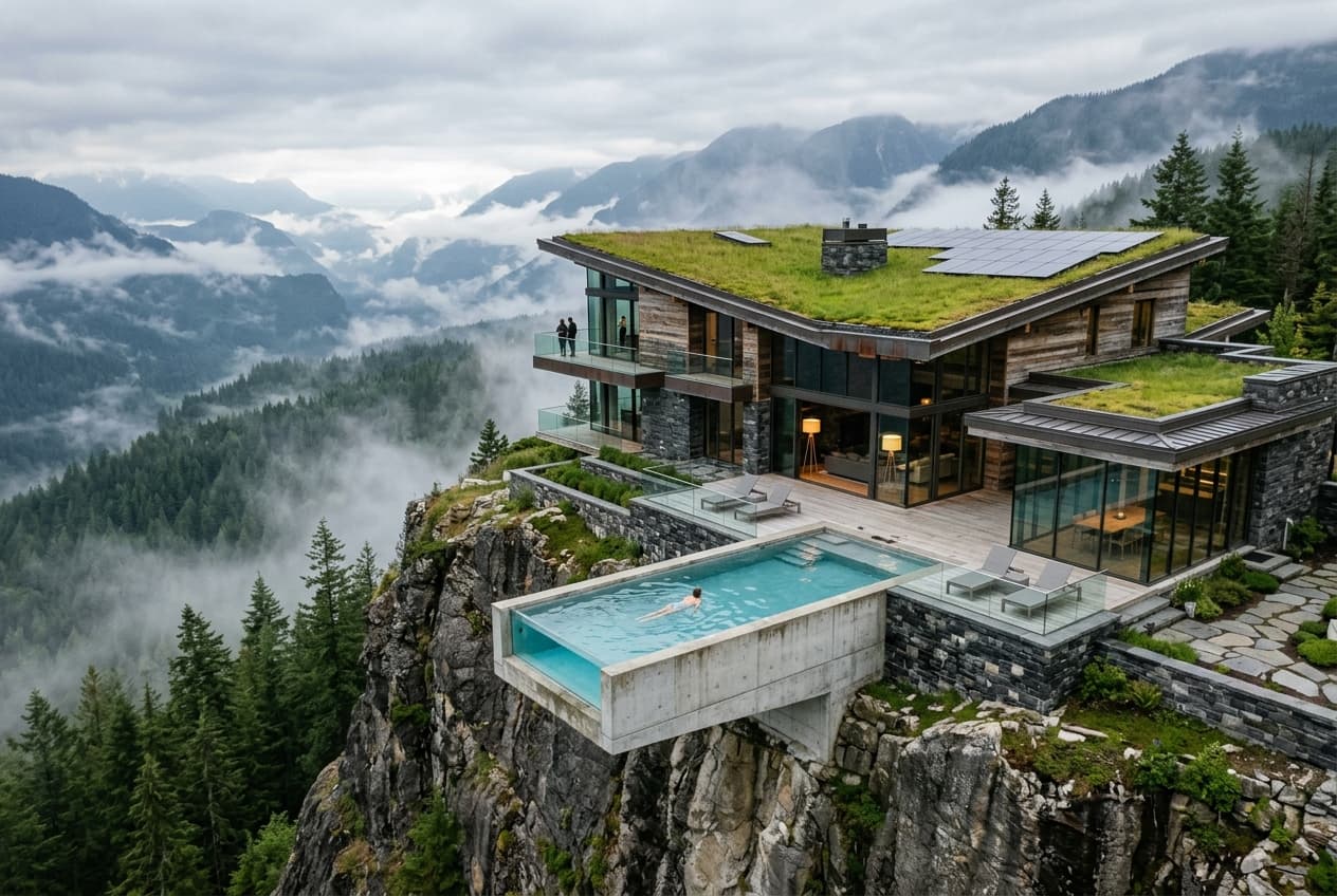 Sustainable Grandeur: Geothermal & Net-Zero Innovations in Modern Hill Estates